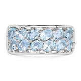 2.40 Carat Genuine  Blue Topaz .925 Sterling Silver Ring