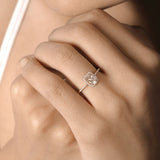 0.82 Carat Genuine Morganite and White Diamond 14K Rose Gold Ring