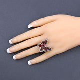 5.19 Carat Genuine Garnet .925 Sterling Silver Ring