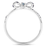 0.31 Carat Genuine Blue Sapphire 14K White Gold Ring
