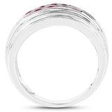 1.00 Carat Genuine Pink Tourmaline .925 Sterling Silver Ring