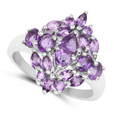 1.96 Carat Genuine Amethyst .925 Sterling Silver Ring