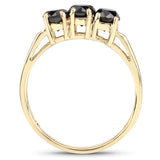 0.99 Carat Genuine Black Diamond .925 Sterling Silver Ring