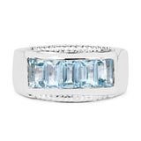1.75 Carat Genuine Blue Topaz .925 Sterling Silver Ring