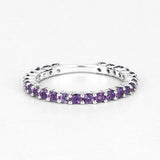0.78 Carat Genuine Amethyst .925 Sterling Silver Ring