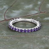 0.78 Carat Genuine Amethyst .925 Sterling Silver Ring