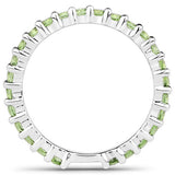 0.91 Carat Genuine Peridot .925 Sterling Silver Ring