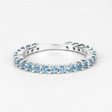 0.94 Carat Genuine Swiss Blue Topaz .925 Sterling Silver Ring