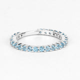 0.94 Carat Genuine Swiss Blue Topaz .925 Sterling Silver Ring