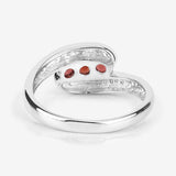 0.74 Carat Genuine Garnet .925 Sterling Silver Ring