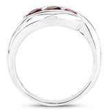 0.74 Carat Genuine Garnet .925 Sterling Silver Ring