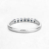 0.22 Carat Genuine Blue Diamond 14K White Gold Ring (I1-I2)