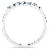 0.22 Carat Genuine Blue Diamond 14K White Gold Ring (I1-I2)