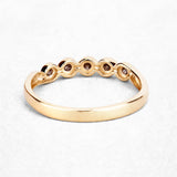 0.19 Carat Genuine Champagne Diamond 14K Yellow Gold Ring (I1-I2)