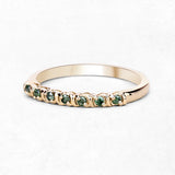 0.16 Carat Genuine Green Diamond 14K Yellow Gold Ring (I1-I2)