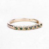 0.16 Carat Genuine Green Diamond 14K Yellow Gold Ring (I1-I2)