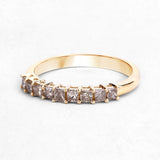 0.50 Carat Genuine Champagne Diamond 14K Yellow Gold Ring (I1-I2)