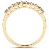 0.50 Carat Genuine Champagne Diamond 14K Yellow Gold Ring (I1-I2)