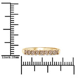 0.50 Carat Genuine Champagne Diamond 14K Yellow Gold Ring (I1-I2)