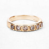 0.49 Carat Genuine Champagne Diamond 14K Yellow Gold Ring (I1-I2)