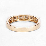 0.49 Carat Genuine Champagne Diamond 14K Yellow Gold Ring (I1-I2)