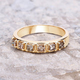 0.49 Carat Genuine Champagne Diamond 14K Yellow Gold Ring (I1-I2)