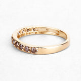 0.45 Carat Genuine Champagne Diamond 14K Yellow Gold Ring (I1-I2)
