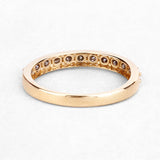 0.45 Carat Genuine Champagne Diamond 14K Yellow Gold Ring (I1-I2)