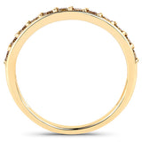 0.45 Carat Genuine Champagne Diamond 14K Yellow Gold Ring (I1-I2)