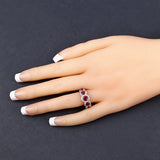 1.99 Carat Genuine Ruby and White Diamond 14K Yellow Gold Ring