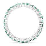 1.02 Carat Genuine Zambian Emerald 14K White Gold Ring