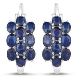 10.40 Carat Genuine Blue Sapphire .925 Sterling Silver 3 Piece Jewelry Set (Ring, Earrings, and Pendant w/ Chain)