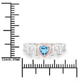 0.52 Carat Genuine Swiss Blue Topaz .925 Sterling Silver Ring