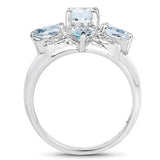 2.92 Carat Genuine Blue Topaz .925 Sterling Silver Ring