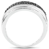0.29 Carat Genuine Black Diamond .925 Sterling Silver Ring