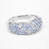 1.48 Carat Genuine Tanzanite .925 Sterling Silver Ring