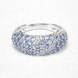1.48 Carat Genuine Tanzanite .925 Sterling Silver Ring