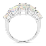 2.16 Carat Genuine Ethiopian Opal .925 Sterling Silver Ring