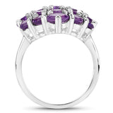 5.44 Carat Genuine Amethyst .925 Sterling Silver Ring