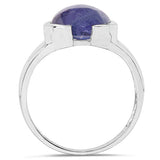 3.55  Carat Genuine Tanzanite .925 Sterling Silver Ring