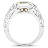 5.65 Carat Genuine Lemon Quartz .925 Sterling Silver Ring
