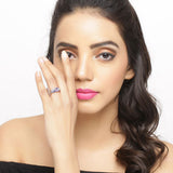 1.63 Carat Genuine Tanzanite .925 Sterling Silver Ring