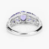 1.63 Carat Genuine Tanzanite .925 Sterling Silver Ring