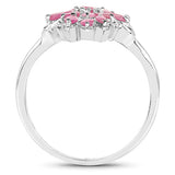 2.04 Carat Genuine Ruby .925 Sterling Silver Ring