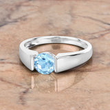 1.05 Carat Genuine Blue Topaz .925 Sterling Silver Ring