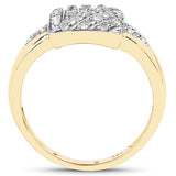14K Yellow Gold Plated 0.23 Carat Genuine White Diamond .925 Sterling Silver Ring