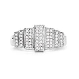 14K White Gold Plated 0.26 Carat Genuine White Diamond .925 Sterling Silver Ring