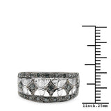 0.29 Carat Genuine Blue Diamond .925 Sterling Silver Ring