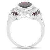 4.06 Carat Genuine Garnet .925 Sterling Silver Ring