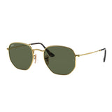 Ray-Ban 0RB3548N Hexagonal Gold Sunglasses 51mm